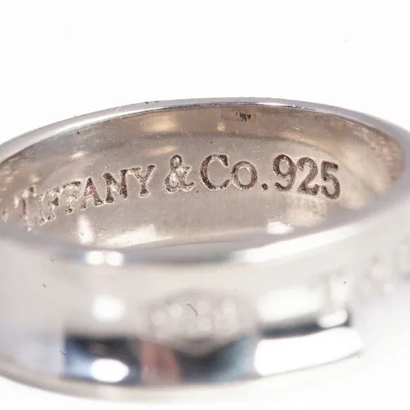 Authentic Tiffany & Co .925 Sterling Silver 1837 Band Ring Size 8 - Picture 5 of 6